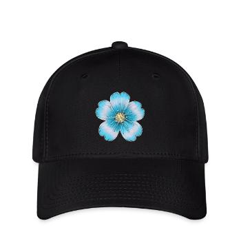 Light blue flower - Flexfit Cap - black - Front