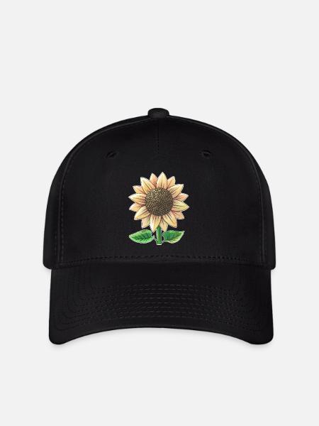 Sonnenblume - Flexfit Cap - Schwarz
