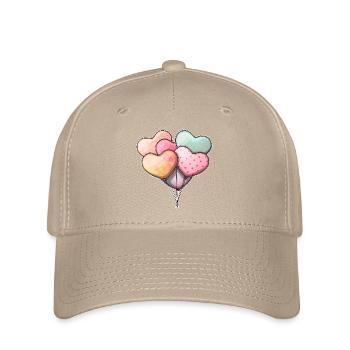Heart shaped balloons - Flexfit Cap - khaki - Front