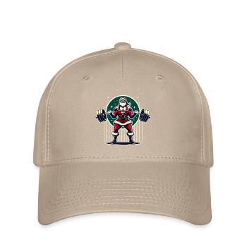 Santas Strong Snatch Powerlifting - Flexfit Cap - khaki - Front