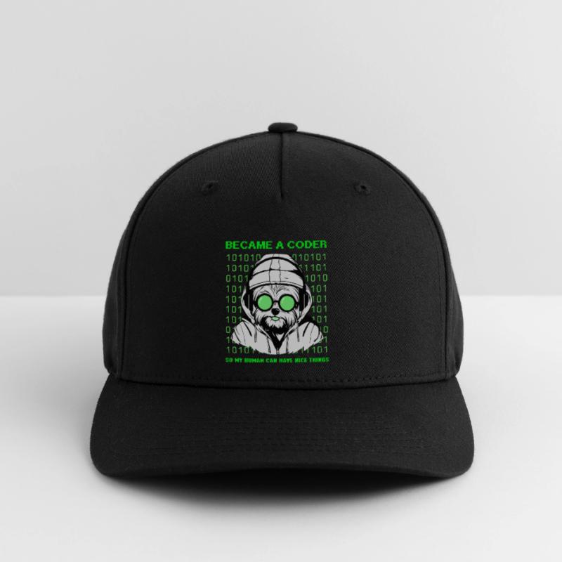 Became a Coder – Hacker Dog Binary Look Flexfit Cap