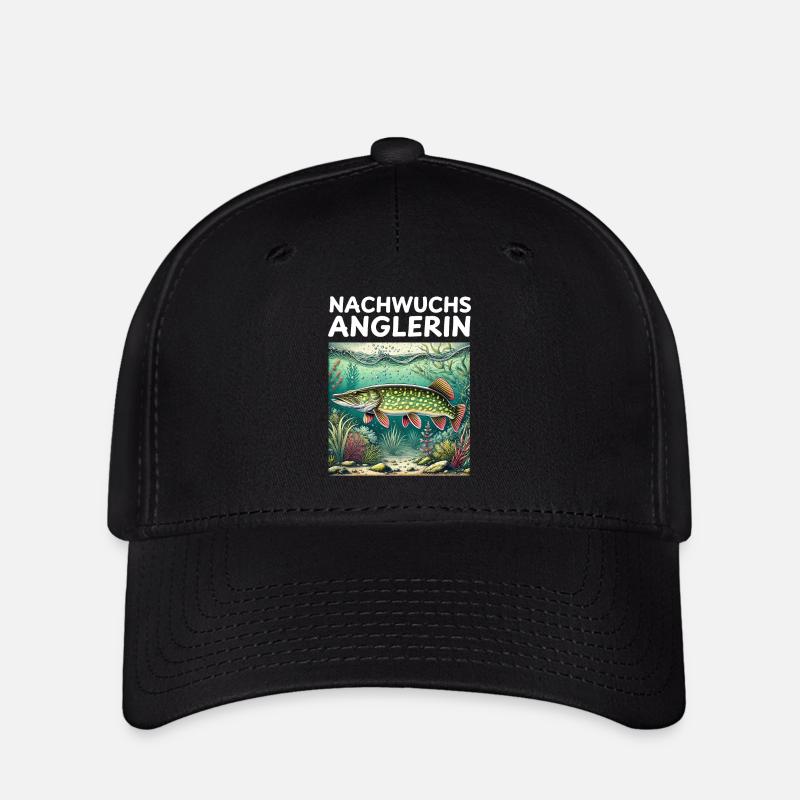 Young Angler - Pike Motif - Flexfit Cap - black