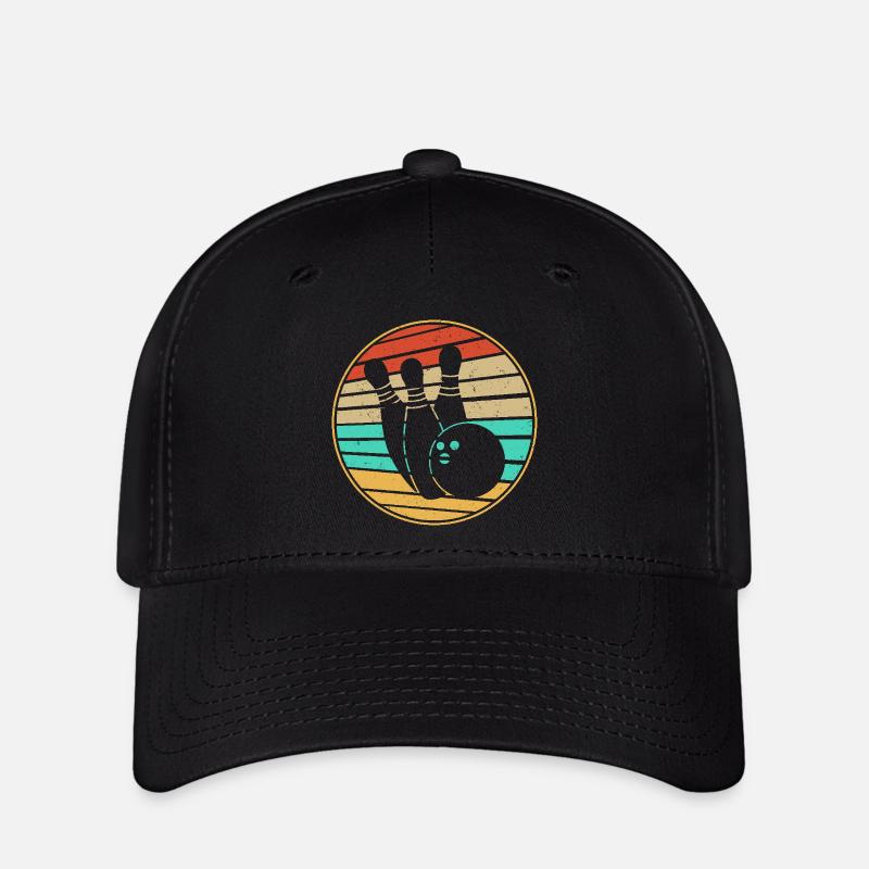 Bowling Retro - Flexfit Cap - black