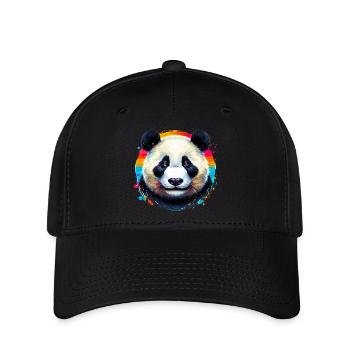 Panda - Flexfit Cap - Schwarz - Vorne