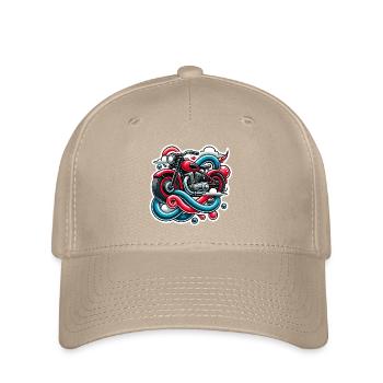 Vintage Motorcycle Dream Art - Flexfit Cap - khaki - Front