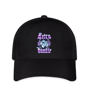 Retro Junkie – 90s Gothic Floral Style - Flexfit Cap - black - Front