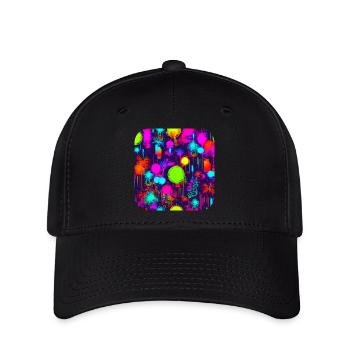 Neon Party UV Electro House Style - Casquette Flexfit - noir - Devant