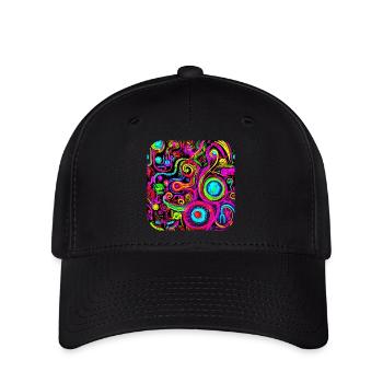 Neon Style Kreativ House Party Glow - Flexfit Cap - Schwarz - Vorne