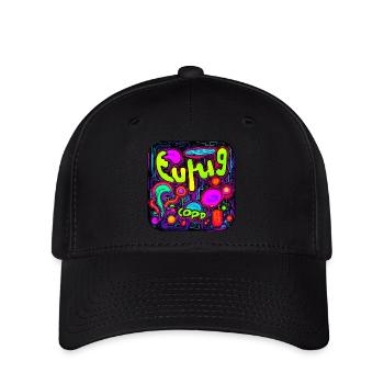 Couleurs néon style vif UV - Casquette Flexfit - noir - Devant