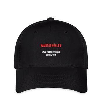 Haubtschühler – Orthographe créative - Casquette Flexfit - noir - Devant