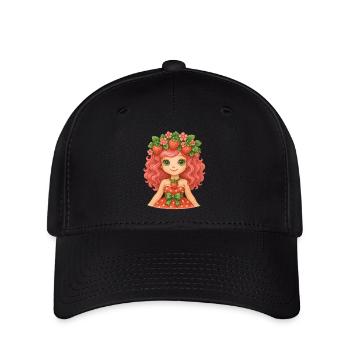 Strawberry girl power! 🍓 - Flexfit Cap - black - Front