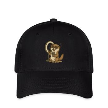 Look de créateur de contenu – Otter en tant que streamer - Casquette Flexfit - noir - Devant
