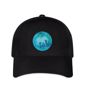 Mandala Elephant India Yoga Meditation Energy om - Flexfit Cap - black - Front