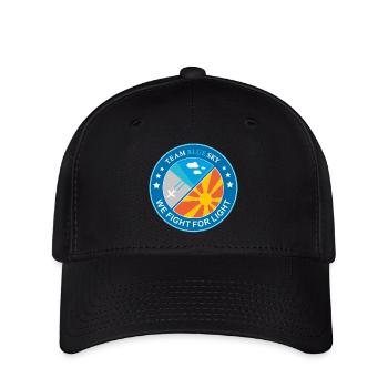 Lichtkrieger Abzeichen Sommer Sonne blauer Himmel - Flexfit Cap - Schwarz - Vorne