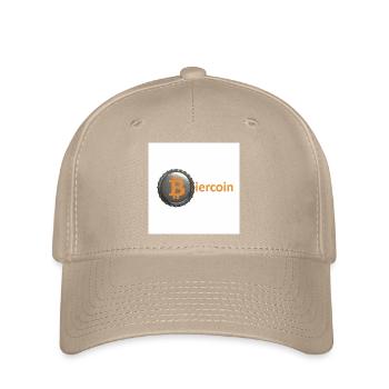 BierCoin Bitcoin Logo - Flexfit Cap - Khaki - Vorne