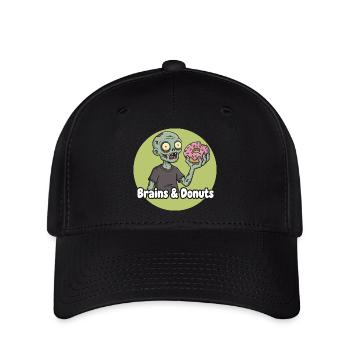 Zombie mit Donut Humor - Flexfit Cap - Schwarz - Vorne
