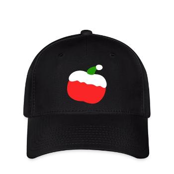 Apfel – Weihnachten - Flexfit Cap - Schwarz - Vorne