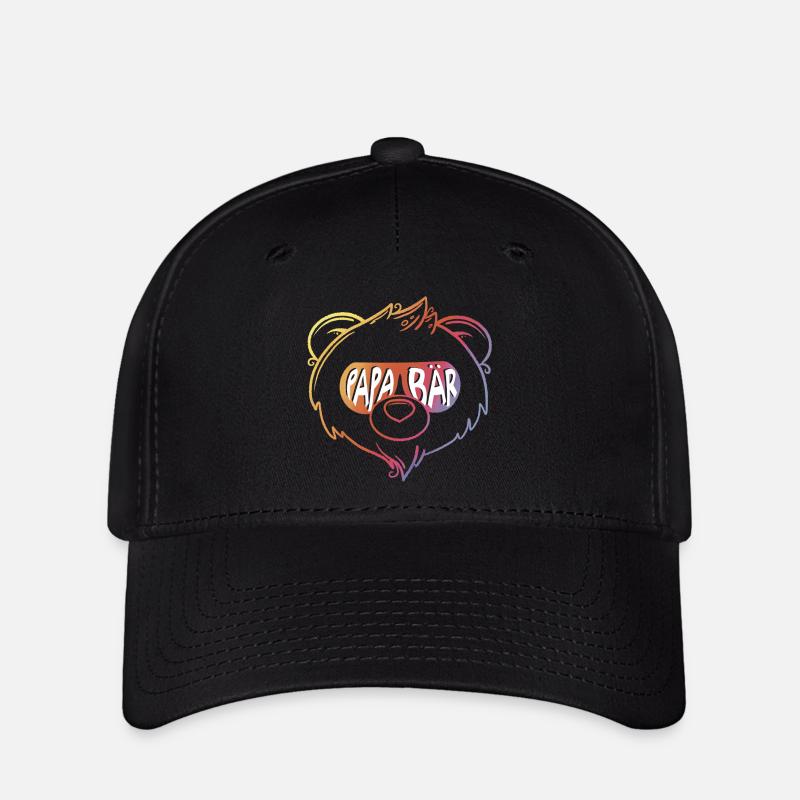 Ours Papa - Casquette Flexfit - noir