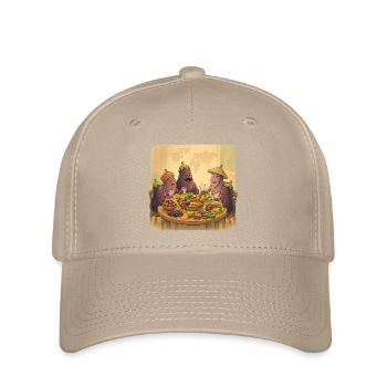 La société de l’aubergine à la table festive - Casquette Flexfit - kaki - Devant