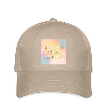 Kraft Frieden wünschen - Flexfit Cap - Khaki - Vorne