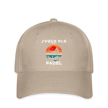 Ich kann nicht, ich habe Padel Vintage Soleil - Flexfit Cap - Khaki - Vorne