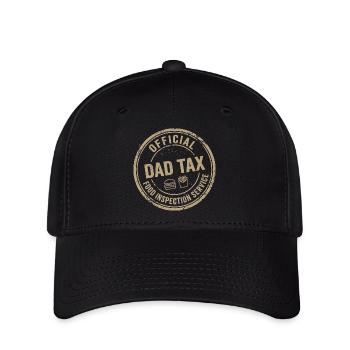 Timbre officiel du Service d’inspection alimentaire de la taxe pour les pères - Casquette Flexfit - noir - Devant