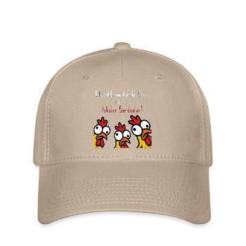 Frische Eier Dealer lustiger Spruch Hühner - Flexfit Cap - Khaki - Vorne