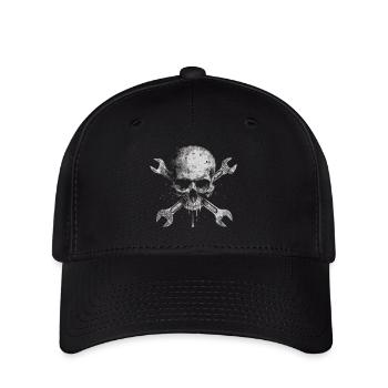Crâne grunge avec des outils - Casquette Flexfit - noir - Devant