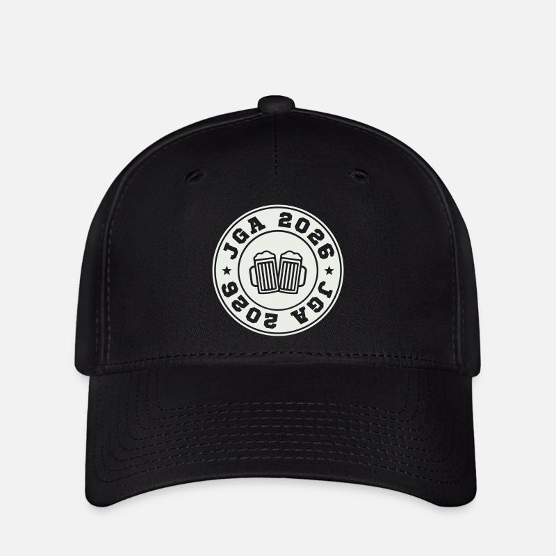 JGA 2026 Bierkrug Badge - Flexfit Cap - Schwarz