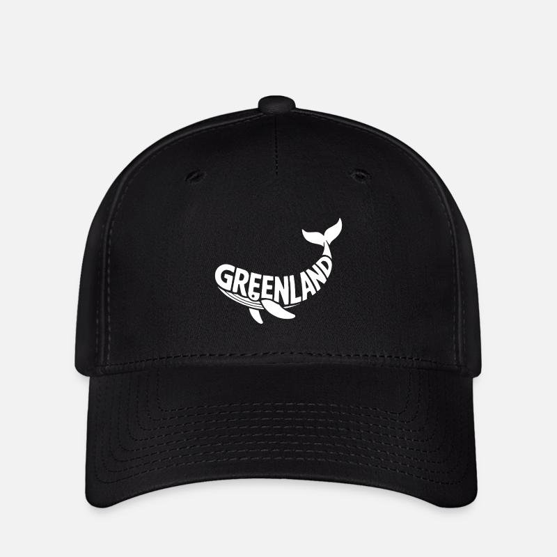 Greenland Whale Lettering - Flexfit Cap - black