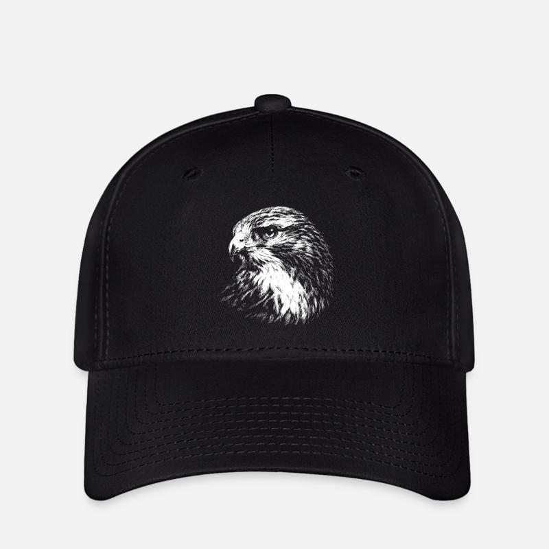 Falcon – graphismes au crayon blanc - Casquette Flexfit - noir