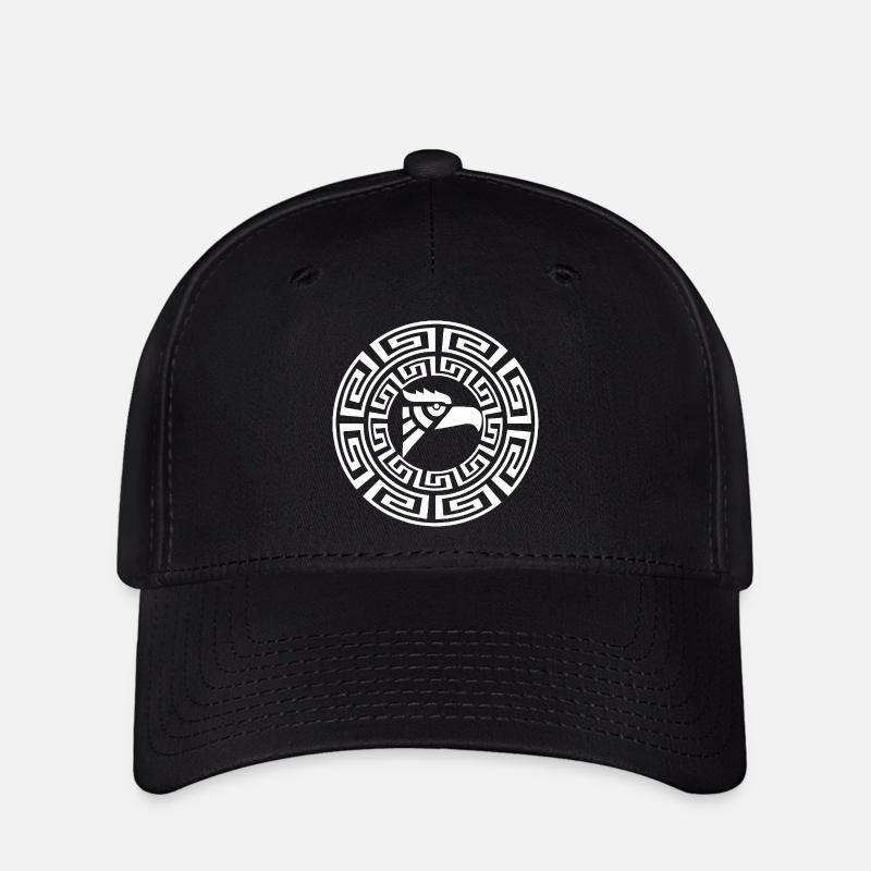 Weißer Adler-Emblem - Flexfit Cap - Schwarz