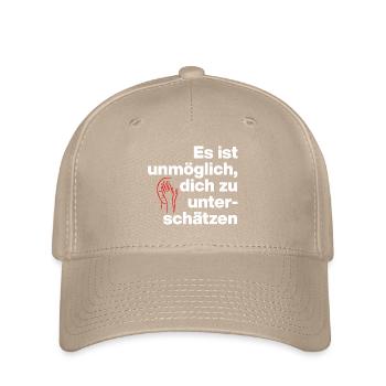 ES IST UNMÖGLICH, DICH UNTERSCHÄTZEN. SARKASMUS - Flexfit Cap - Khaki - Vorne