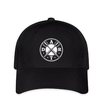 DART Logo Vintage Pfeile Sport Outfit - Flexfit Cap - Schwarz - Vorne
