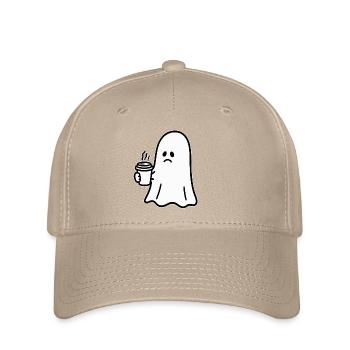 Café Fantôme Halloween Halloween : Des bonbons ou un sort - Casquette Flexfit - kaki - Devant