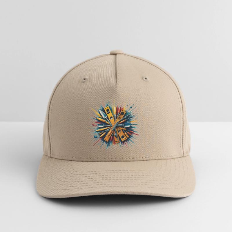 Construction Bricklayer Mason Tools Art Print Flexfit Cap
