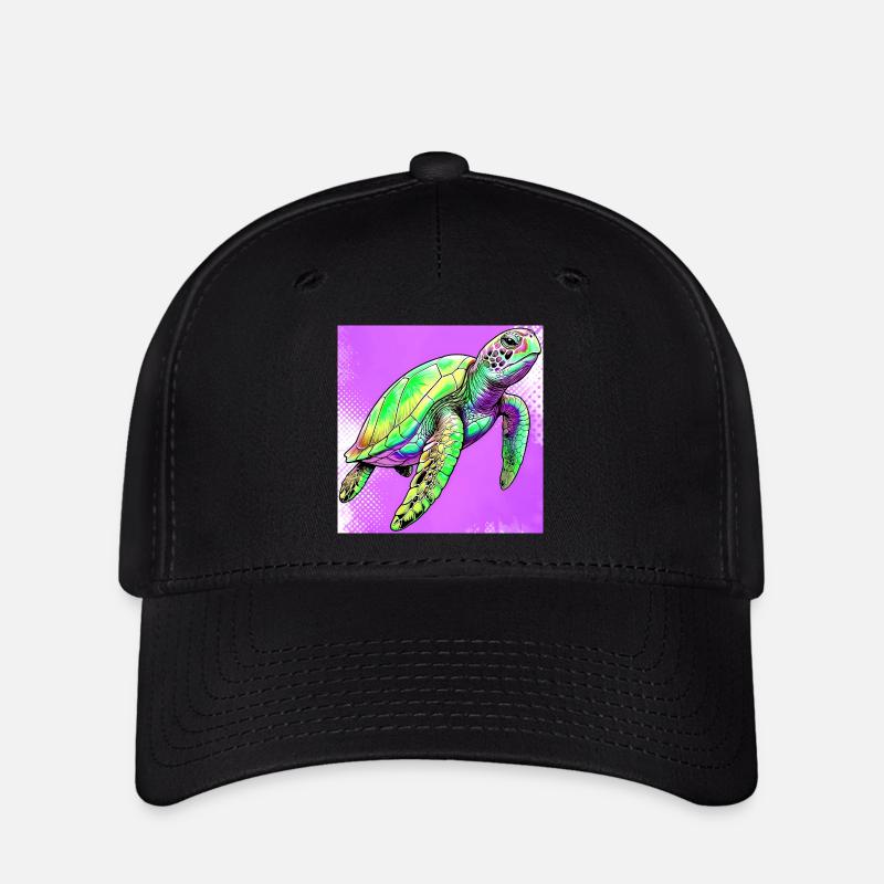 Schildkröte - Flexfit Cap - Schwarz