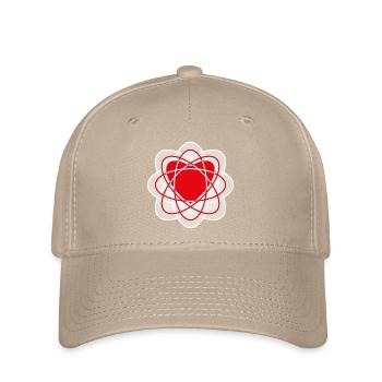 Heart Love Love Red Mandala Decoration Symbol Wedding - Flexfit Cap - khaki - Front