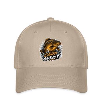 Carp Addict Mirror Carp Fishing Design - Flexfit Cap - khaki - Front