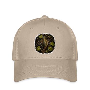 Verstecktes Karpfen-Karpfenfischen-Design - Flexfit Cap - Khaki - Vorne