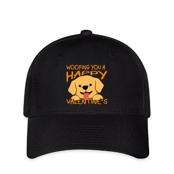 February 14 Valentine's Day Gift Dog Owners - Flexfit Cap - black - Front