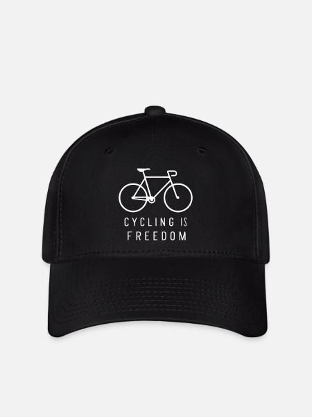 Fahrrad fahren ist Freiheit - Flexfit Cap - Schwarz