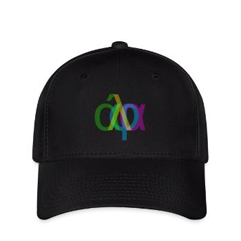 Alpha Typo - Flexfit Cap - black - Front