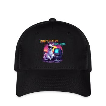 Don't Glitch my Vibe - Retro Gaming Alpaka - Flexfit Cap - Schwarz - Vorne