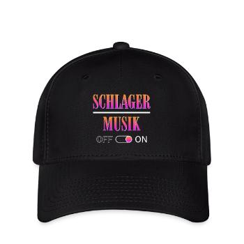 Schlagermusik On - Flexfit Cap - Schwarz - Vorne
