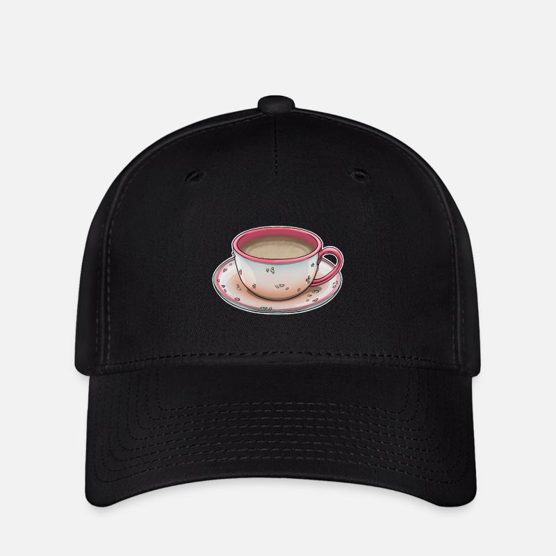 Tasse Kaffee - Flexfit Cap - Schwarz