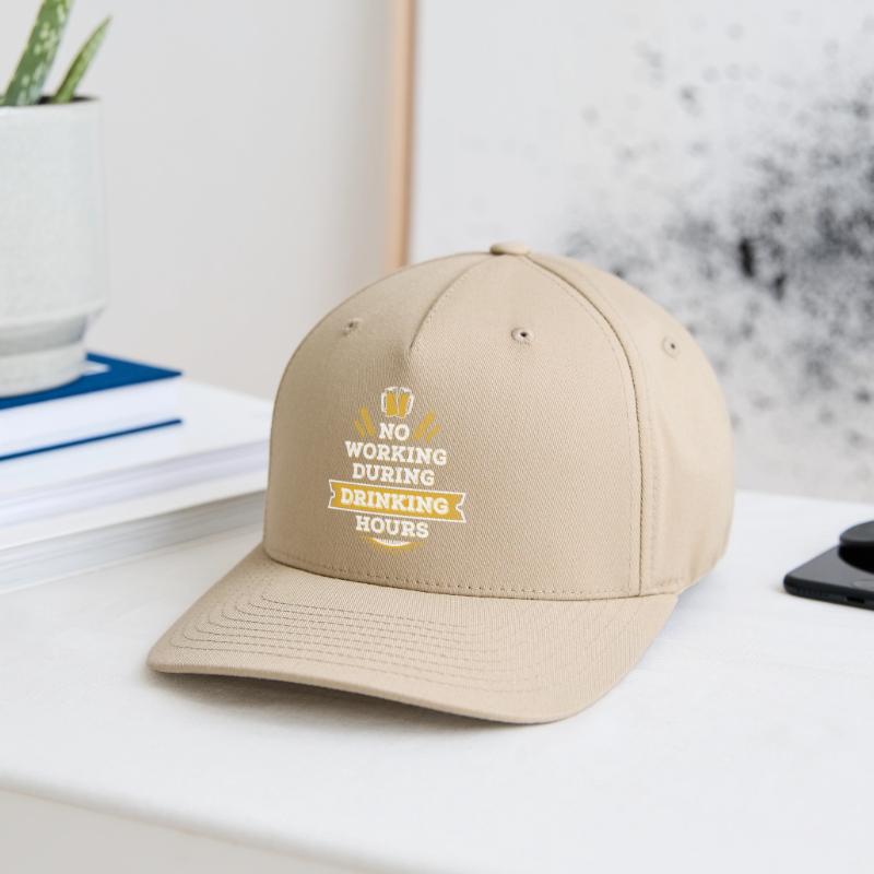 no working during drinking hour Freizeit Bierpause Flexfit Cap