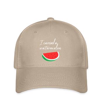 Ich habe eine Wassermelone getragen / Geschenk - Flexfit Cap - Khaki - Vorne