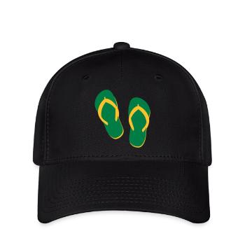 Tongs d’été – Ambiance plage et vacances - Casquette Flexfit - noir - Devant