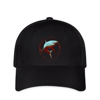Weißer Hai - Flexfit Cap - Schwarz - Vorne